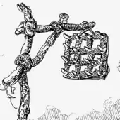 Detail of Francis Wheatley's etching, showing the drag harrow as a purported Gypsy symbol