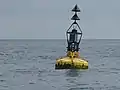 A buoy off the coast of Whitby, North Yorkshire