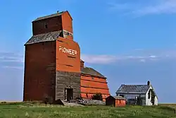 The long abandoned Pioneer Grain Co. elevator, an icon that stood in White Bear, until it was destroyed by lightning in 2017.