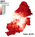 White British (42.9%)