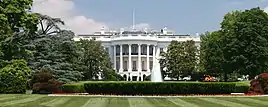 Manicured South Lawn of the White House