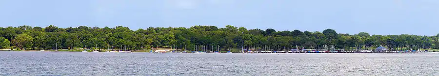 The marina at White Rock Lake is adjacent to the neighborhood