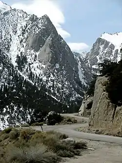 Whitney Portal Road approaches Whitney Portal