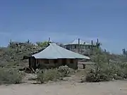 Vulture City ghost town houses.