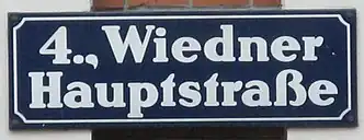 Street sign, Vienna, Austria