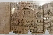 Part of the Taruma Book of the Dead (Memphis, Hieratic Script, Ptolemaic Egypt in 3rd century BC)