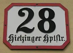 House number in Vienna