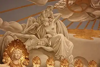 Selene and Endymion, in the mural above the stage of the Friedrich von Thiersch Saal in the Wiesbaden Kurhaus.