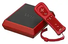 The Nintendo Wii (Wii Mini c. 2013 pictured) was a popular gaming console in the 2010s which influenced the Microsoft Kinect and PlayStation Move. One of the most critically acclaimed games of the decade, Super Mario Galaxy 2, released on the Wii.