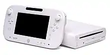 A white Wii U console and GamePad