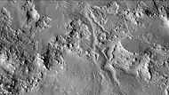 Channels on North wall of Baldet Crater, as seen by CTX camera (on Mars Reconnaissance Orbiter).  Note: this is an enlargement of the previous image of Baldet Crater.