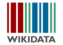 Logo of Wikidata, a bar code with red, green, and blue stripes