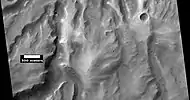 Channels in Sklodowska Crater, as seen by HiRISE under the HiWish program.