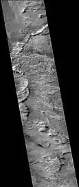 Slipher crater on Mars, as seen by MRO's CTX camera