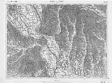 The town region in Franzisco-Josephinischen Landesaufnahme c.1910