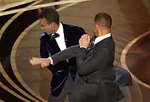 Chris Rock getting slapped by Will Smith