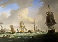 George IV on board the 'Lightning' en route to Dublin, 12 August 1821