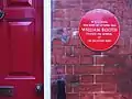 Plaque on the house in Sneinton in which Booth was born on 10 April 1829