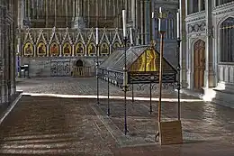 Site of the shrine of Swithun, destroyed in the Dissolution.