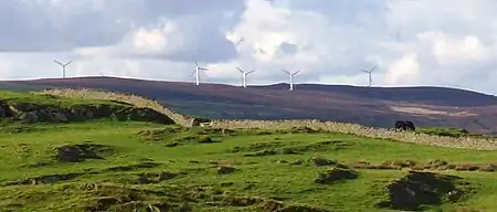 Image 26Wind turbines such as these, in Cumbria, England, have been opposed for a number of reasons, including aesthetics, by some sectors of the population. (from Wind power)