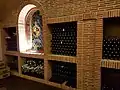 Bottle pantry in the Casajús winery.