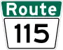 Route 115 marker