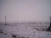 Winter landscape near Csorvás