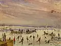 Winter scene on Toronto Bay (1835), watercolour