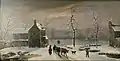 Winterlandscape with people and cows (before 1850)