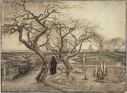 Winter Garden ("Wintertuin"), pencil and ink drawing, March 1884, Van Gogh Museum, Amsterdam (F1128, JH466)