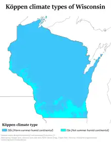 Image 56Köppen climate types of Wisconsin (from Wisconsin)