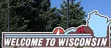 Image 45State welcome sign (from Wisconsin)