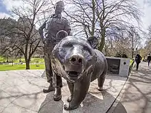 Wojtek the bear statue