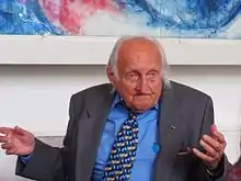 Wolfgang Lauinger, activist for compensation for persecution under §175 (book presentation, Frankfurt, 2015)