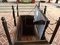 Entrance to the ducal burial vault in the Church of St. Petri in Wolgast, Germany.