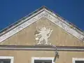 The coat of arms on the Wolin Post Office.