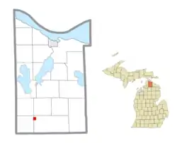 Location within Cheboygan County