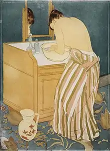 Mary Cassatt, Woman Bathing (La Toilette), 1890–91, Drypoint and aquatint print