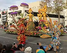 Image 80Wonderful Indonesia floral float, depicting wayang golek wooden puppet in Pasadena Rose Parade 2013. (from Tourism in Indonesia)