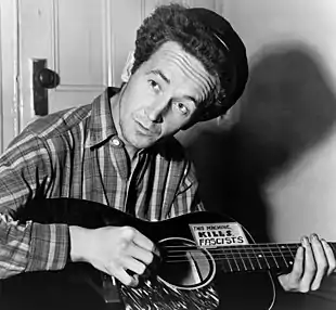 Folk artist Woody Guthrie was honoured posthumously