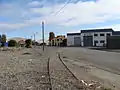 Disused private siding across Maunsell Street from the Woolston Railway Station yard.