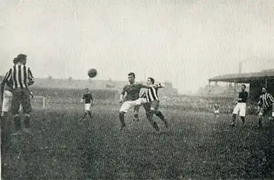 Against Woolwich Arsenal, 1906 semi-final