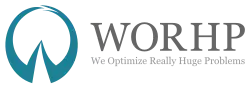 Logo and claim of WORHP.