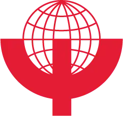 The WPA logo consists of the Greek letter Psi superimposed on an abstract globe, such that the globe's southern hemisphere is set within the curved part of the letter.