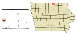 Location of Joice, Iowa