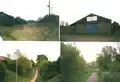 Pictures of the surviving huts at the former quarry in 2001 and the track bed in Hardwick and Ruscote during 2001.