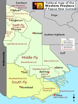 District map of Western Province