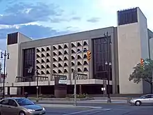 Front view of a large theatre venue.