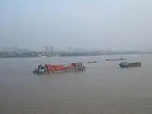 Watching ships on the Changjiang in Wuhan, Chinaで