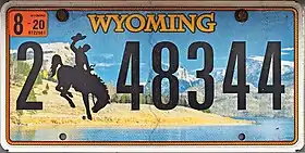 Image 35Since 2016, Wyoming license plates feature Squaretop Mountain in the background. (from Wyoming)